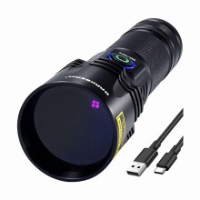 UV Flashlight 365nm, USB-C Rechargeable Black Light for Pet Urine, Minerals, Fluorescence & Resin Curing