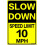 Όριο ταχύτητας επιβράδυνσης 10MPH Μεταλλική πινακίδα πινακίδας κυκλοφορίας, 1