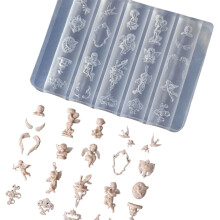 Craft Silicone Mold Featuring Baroque Angel Silicone Template Suitable for Unique Handmade Nail and Jewelry Accessories