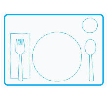 Montessori vormherkenningshulpmiddel: placemat voor kinderen van 1, 2 en 3 jaar.