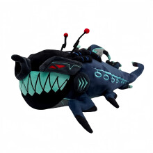 Peluche Shok Wav, personaggio anime nero, 30 cm.