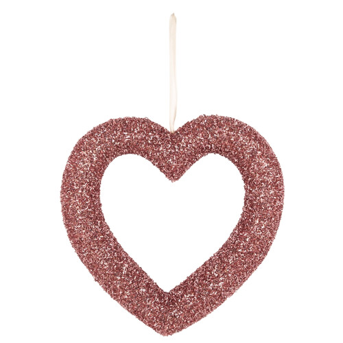 Valentine's Heart Glitter Wreath 12 Inch 1