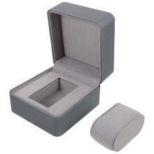 Wristwatch Storage Organizer With Removable Pillow Grey PU And Microfiber 1Set