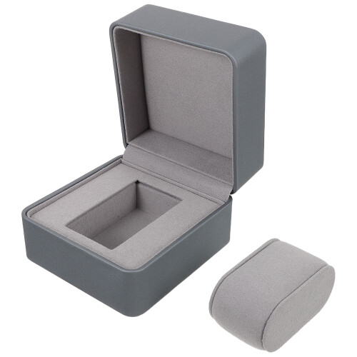 Wristwatch Storage Organizer With Removable Pillow Grey PU And Microfiber 1Set