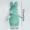 Easter Rabbit Ornament Flocked Bunny with Bow Tie 1pc 3