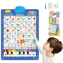 Bilingual Talking Wall Chart for Kids – English & Spanish ABCs, Numbers, Animals, Piano Songs, Touch & Learn – Compatible with Toddlers 1-6