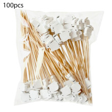 Paquete de 100 palillos de dientes de bambú natural para aperitivos y cócteles de Pascua para pasteles.