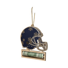 Money Clip Pendant Christmas Tree Decoration, Soccer Fan Gift, Football Themed Holiday Ornament,Dark Blue