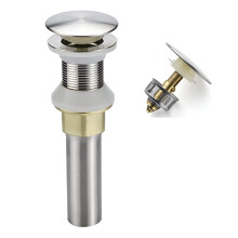 Bonde de lavabo ACDANC avec crépine amovible, conception anti-obstruction, acier inoxydable nickel brossé, compatible avec les lavabos sans