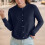 Cardigan da donna morbido e caldo a maniche lunghe 1