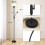 71" Adjustable Torchiere Floor Lamp with 3-Way Switch, E26 Base, No Bulb – Black 4