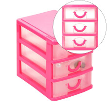 Mini organizer da scrivania Yoloke con cassetto in plastica - Ideale per articoli e accessori da ufficio, perfetto per organizzare documenti e