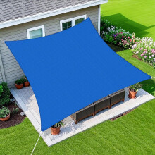 Voile d'ombrage rectangulaire 3 x 6 m (10 x 20 pi) à bords incurvés, en PEHD 185 g/m², protection UV 95 %, respirante, pour terrasse, jardin ou