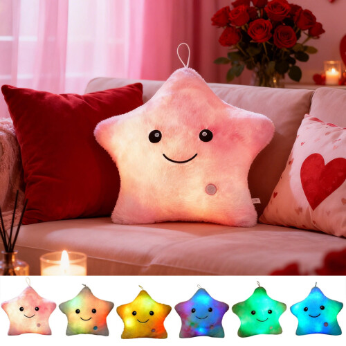 9,5" LED Twinkle Star Μαλακά βελούδινα μαξιλάρια παιχνίδια Λαμπερό γεμιστό αστέρι