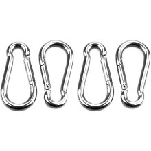Kit de fixation robuste M8 pour voile d'ombrage – Acier inoxydable 304, triangle/carré/rectangle, 4 mousquetons, compatible avec les voiles