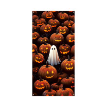 Rideau de porte à thème horreur, décoration d'Halloween, impression numérique, intérieur/extérieur, tissu suspendu lavable (G)