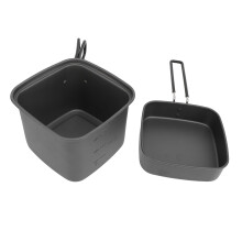 Doppel-Topf Camping-Kochset, 2.1L, 13x13x12.5cm