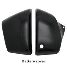 Motorcykelbatterikåpa, Sidokåpa, Batterikåpa för Shadow ACE VT 1100 Shadow Spirit Sabre Aero 1999-2008 A