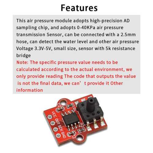 4X 0-40Kpa Air Pressure Sensor Module Water Level and LIquid Level Sensor Controller Board 2