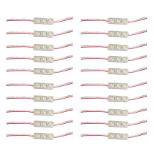 20 Peças SMD LED Módulo Iluminação IP67 À Prova D'Água 3 LED Luzes de Fundo DC12V 1.5W Espelho Luz Led Módulo Branco Quente