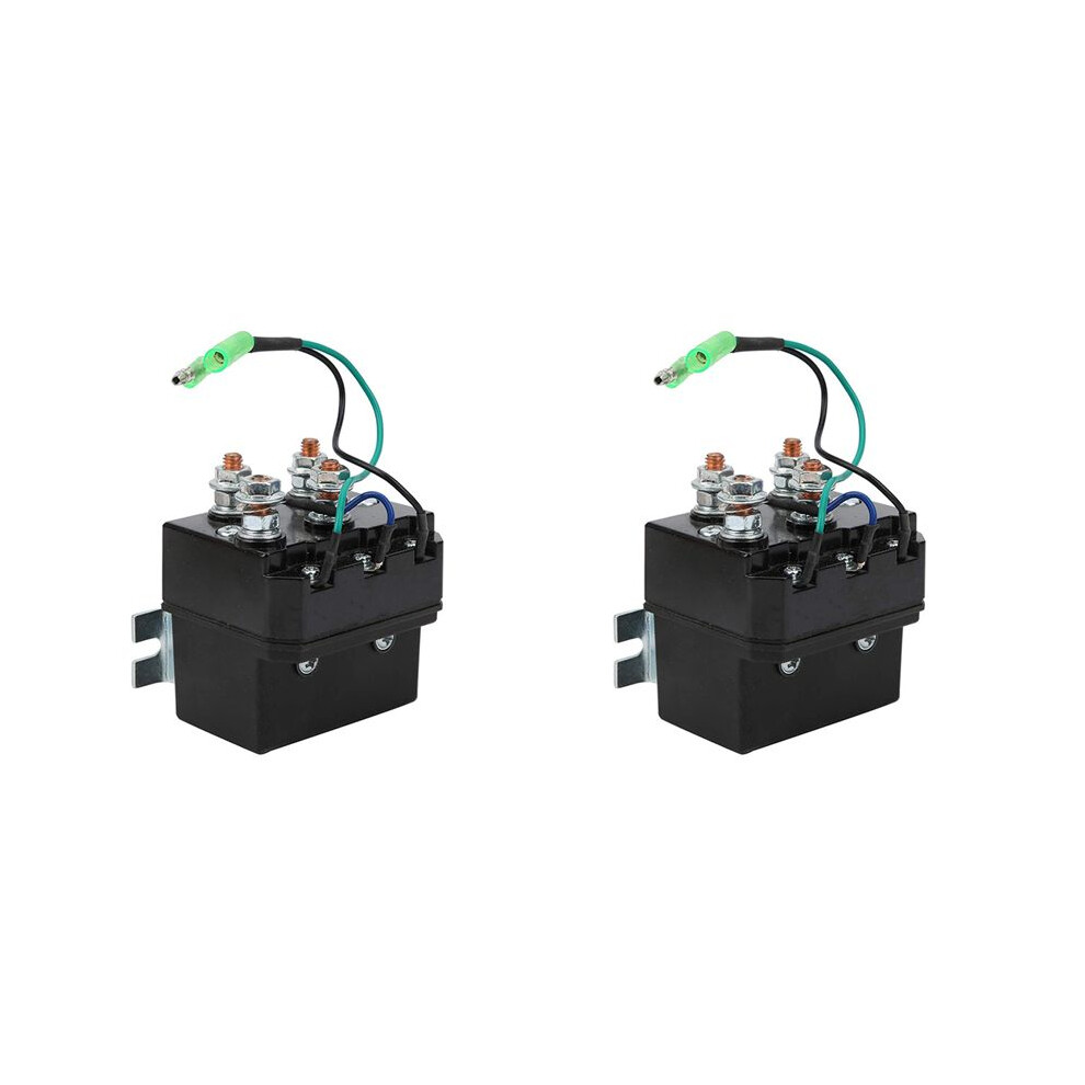 2X Winch Solenoid, Winch Solenoid 12V For 1500-5000Lb Winches Atv Utv Winch Contactor Solenoid Relay Winch Solenoid 4712358169181