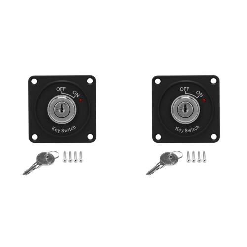 2X Universal 12V Car Boat Motorcycle Ignition  Key Ignition  Panel 2Position with 4 Keys