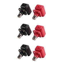 6 Pcs 200A All-Copper Lithium Battery Post High-Current Copper Terminal Battery Connector Storage Terminal(B)