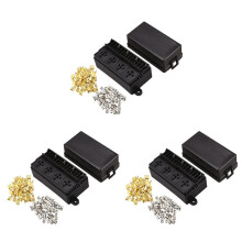 3X 12 Wege Sicherungs Halter Box mit Spaten Anschlüssen für PKW AnhäNger und Boot