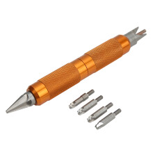 Instrument de debavurare cu cap pivotant – aluminiu și oțel, 18,3 cm