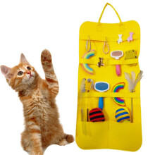 Opvouwbare opbergtas voor kattenspeelgoed – Gemakkelijk schoon te maken wandorganizer voor huisdierspeelgoed en woondecoratie, duurzame stof,