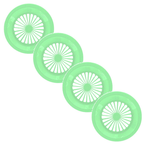 Conjunto de 4 suportes para pratos de papel de 26,5 cm (10 polegadas), reutilizáveis, redondos, verdes - 26,5 cm