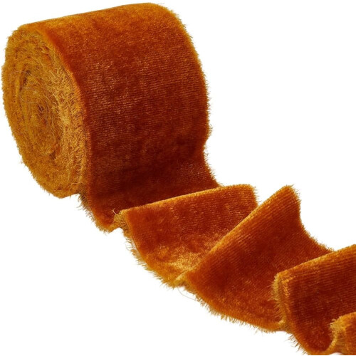 Oransje nylon silkefløyelsfrynser 2" x 3yds