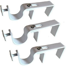 Supports de tringle à store extérieurs blancs, ensemble de 3