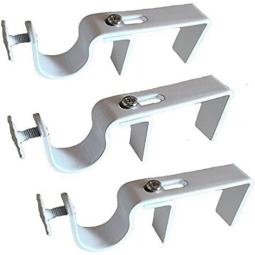Supports de tringle à store extérieurs blancs, ensemble de 3