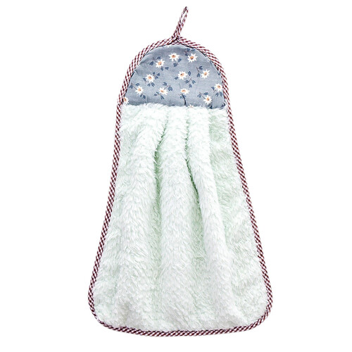Hängendes Handtuch mit Blumenmuster, saugfähiges Mikrofasermaterial, weiche Textur, für Küche oder Bad