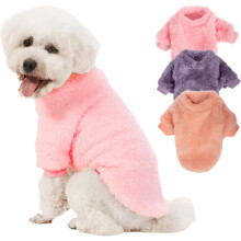 3-pakning ultramyke varme hundegensere for små hunder – vinter/jul, kompatibel med størrelse S (rosa+lilla+fersken)
