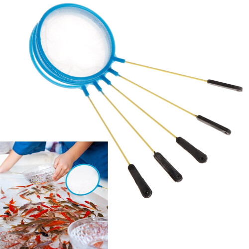 Rede para peixes e camarões de aquário, 10 cm (4 polegadas), pacote com 5 unidades.