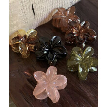 4er-Pack niedliche Haarspangen mit Bananenblumenmuster für dickes Haar, starker Halt, rutschfest, hawaiianischer Stil, Haaraccessoires für Frauen