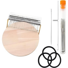 Knit Patch Darning Looms Kit – Complete Weaving Tool Set for Mending Clothes & Fabric Repair, Portable Mini for Beginners, Includes All Supplies