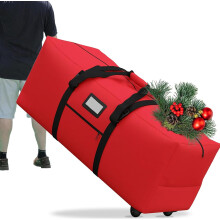 7.5 ft Christmas Tree Storage Bag, Heavy Duty Rolling Bag with Wheels & Reinforced Handles, Compatible with Most Trees & Decorations