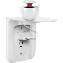 Étagère murale pour prises électriques avec rangement pour câbles et compartiment pour prises volumineuses – Compatible avec salle de
