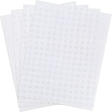 AUQ Weiße Kunststoff-Stickleinwand, 343 x 267 mm