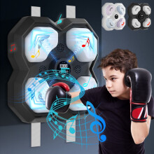 2024 Music Boxing Machine, Smart Bluetooth Trainer, Wall-Mounted for Adults & Kids – Exercise & Stress Relief at Home/Office/Gym, Compatible with