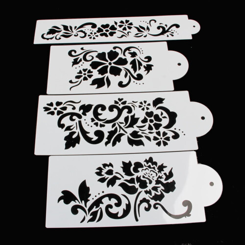 Lace Flower Cake Fondant Cookie Side Baking Stencil Wedding Decorating DIY Tools