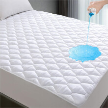 Protège-matelas imperméable pour matelas double avec poches profondes