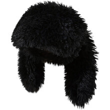 Bunny Ear Slouchy Beanie Cotton Faux Fur One Size