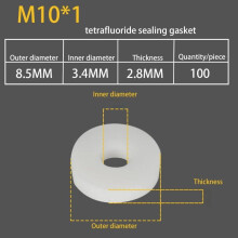 (M10 100pcs) Pneumatics M8 M10 M12 Air Seal Washer PTFE O-Ring Gasket Washer For High Pressure Diving Mountaineering Parts