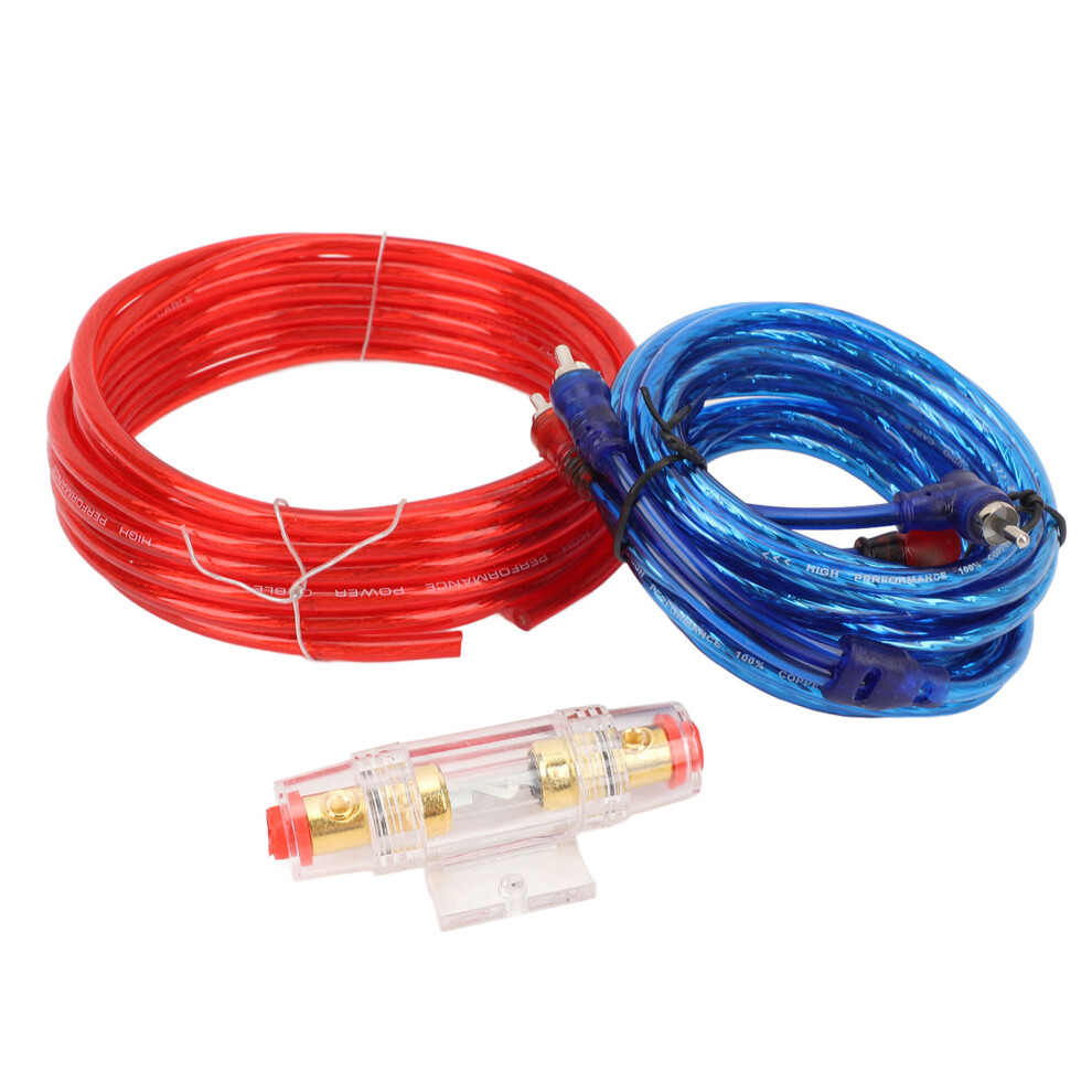 Car Amplifier Wiring Kit 14.76Ft 10 Gauge Power Cable + 60A Fuse For Subwoofers 8451385538695