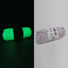 Luminous Crochet Yarn – Soft Polyester DIY Thread for Scarves, Hats & Home Decor – Light in the Dark