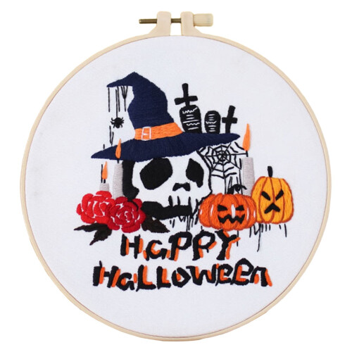 Κιτ κεντήματος για αρχάριους για το Halloween – Προεκτυπωμένο